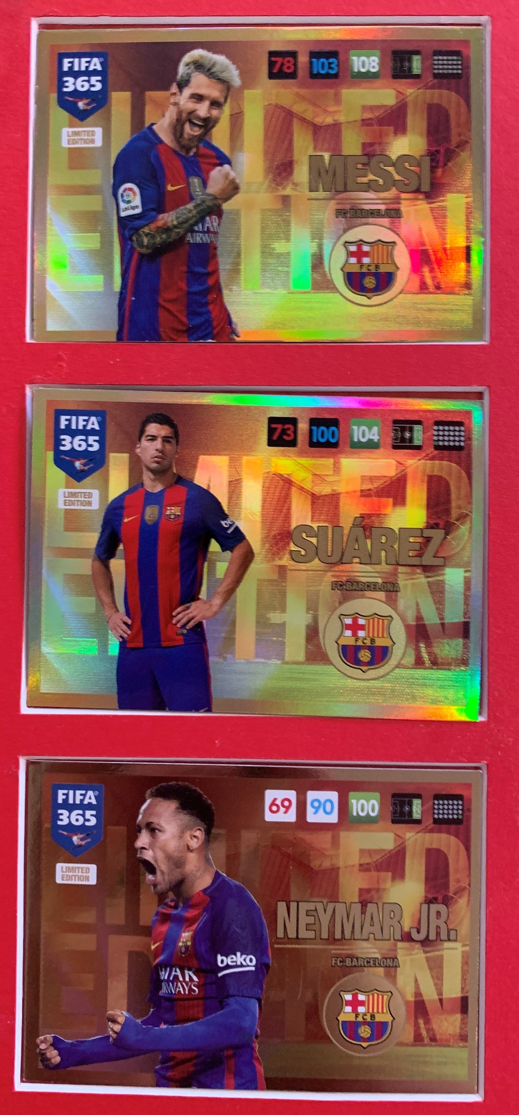 MESSI, SUAREZ, NEYMAR - FC BARCELONA - LIMITED EDITION SETT