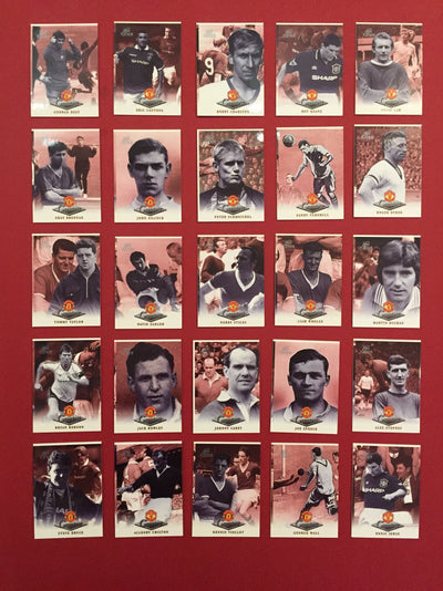 MANCHESTER UNITED - FUTERA PLATINUM "THE GREATEST" - 1999 - KOMPLETT SETT - MISCUT