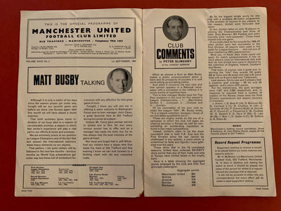 1965-01.09 - MANCHESTER UNITED VS NOTTINGHAM FOREST - KAMPPROGRAM