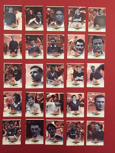 MANCHESTER UNITED - FUTERA PLATINUM "THE GREATEST" - 1999 - KOMPLETT SETT - MISCUT