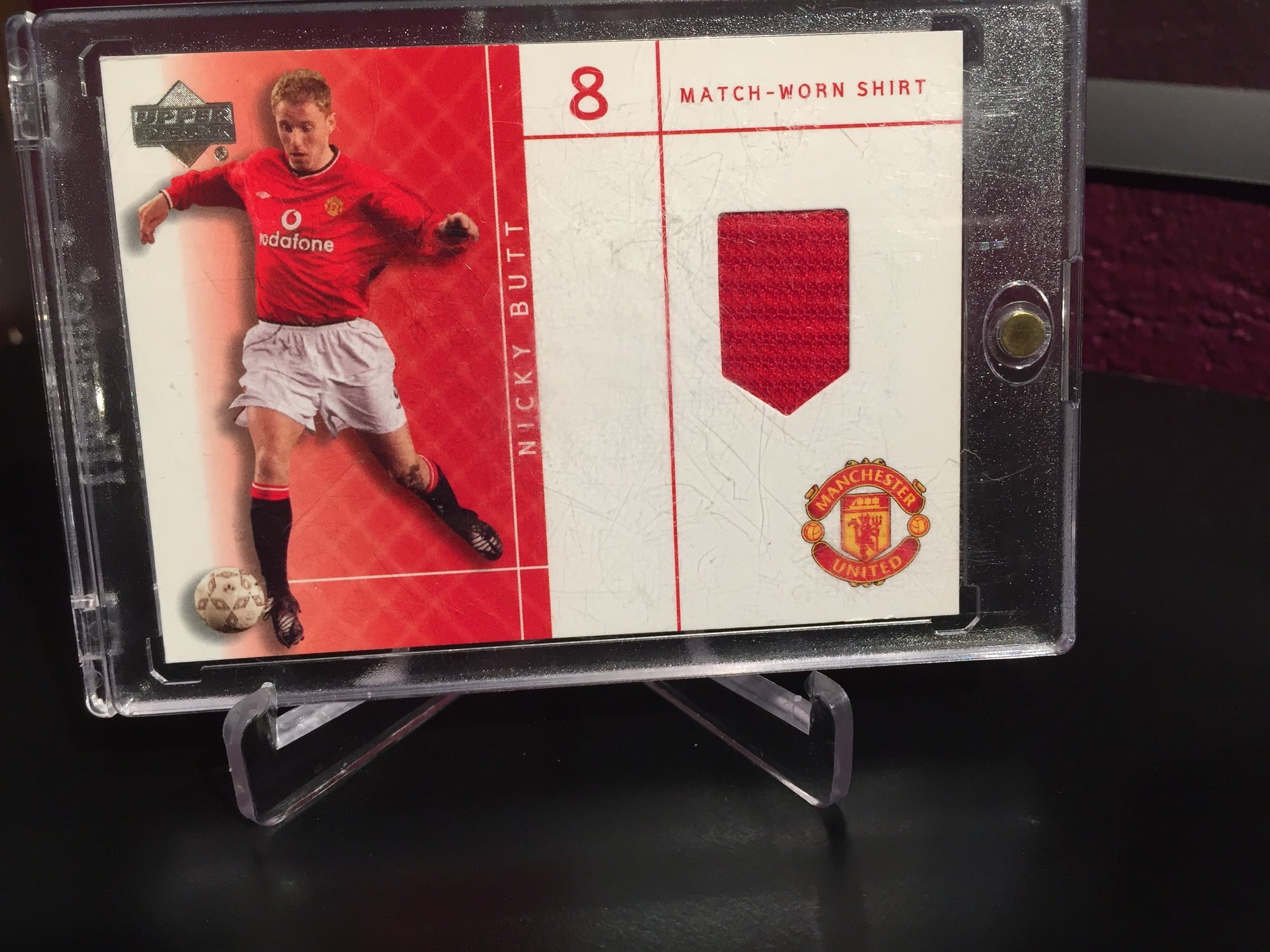 NICKY BUTT - MATCH-WORN SHIRT - UPPER DECK FOTBALLKORT