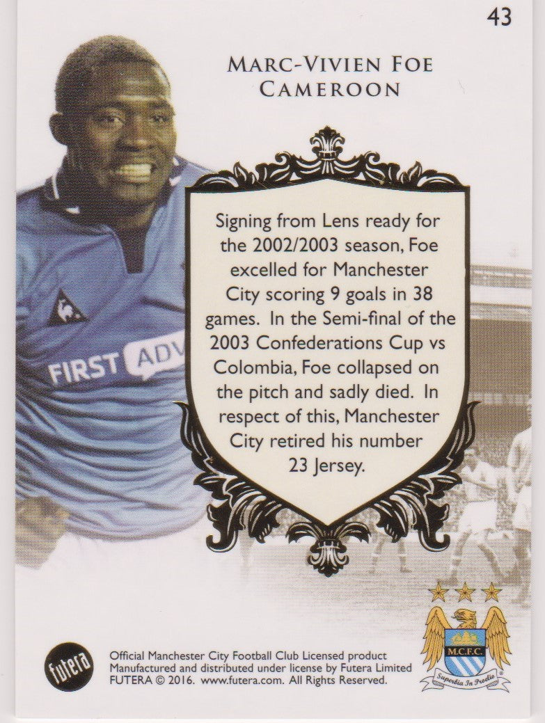 043. MARC-VIVIEN FOE - THE GREATS - MANCHESTER CITY