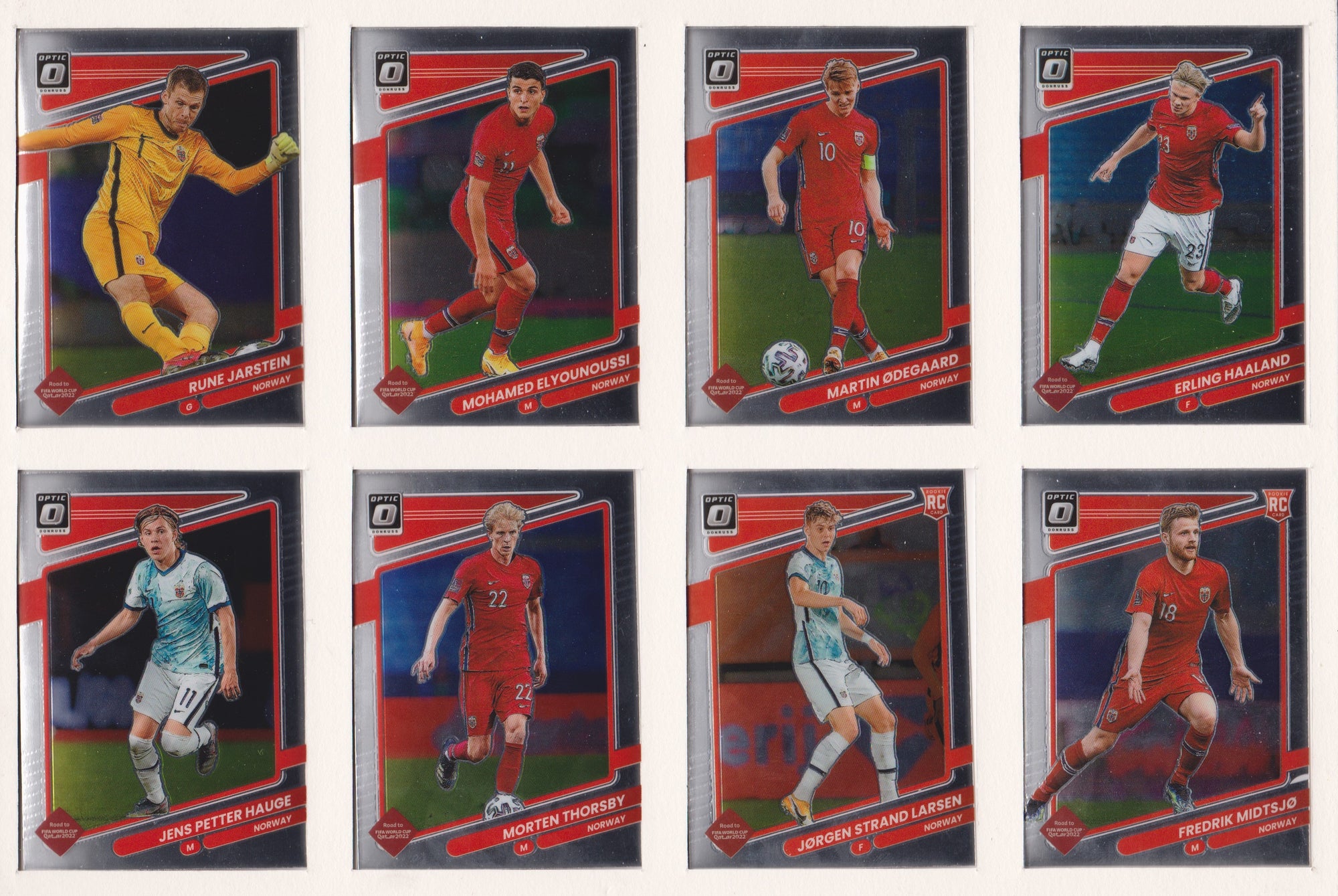 NORWAY - COMPLETE TEAMSET - DONRUSS ROAD TO QATAR 2022 - BASE OPTIC