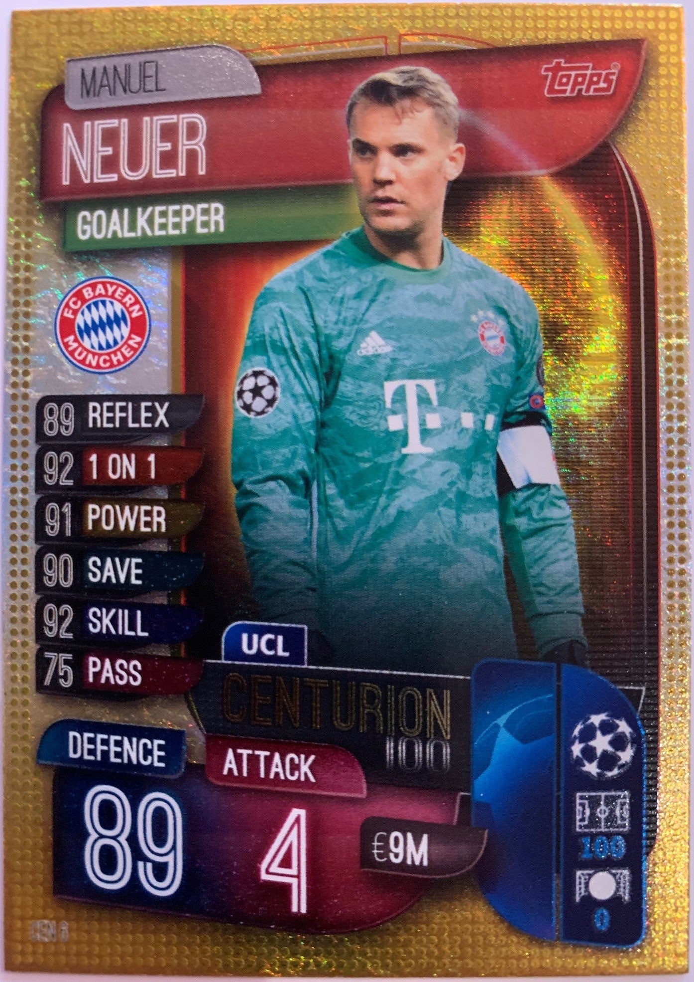 CEN6. MANUEL NEUER - FC BAYERN MUNCHEN - UCL CENTURIONS