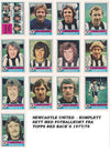 000. NEWCASTLE UNITED  - KOMPLETT SETT MED FOTBALLKORT FRA TOPPS 1977/78