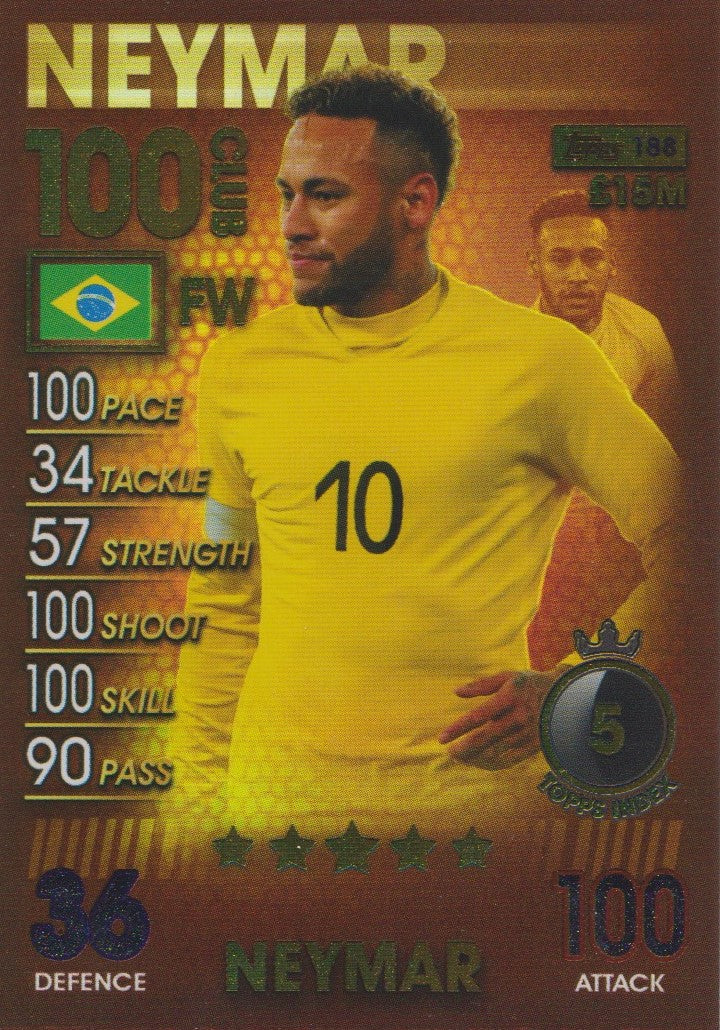 188. NEYMAR JR - BRASIL - 100 CLUB