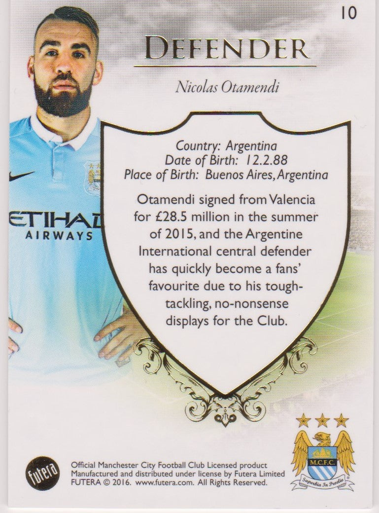 010. NICOLAS OTAMENDI - CLUB BASE - MANCHESTER CITY