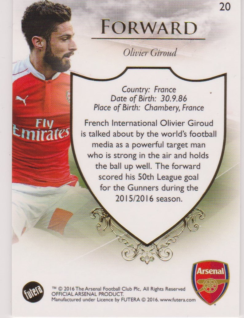 020. OLIVIER GIROUD - CLUB BASE - ARSENAL