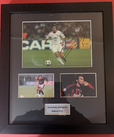 ANDREA PIRLO -  INNRAMMET OG SIGNERT BILDE MED EKTEHETSBEVIS/COA