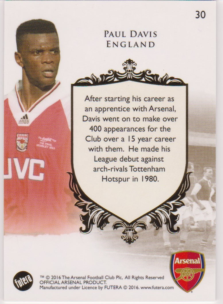 030. PAUL DAVIS - THE GREATS - ARSENAL
