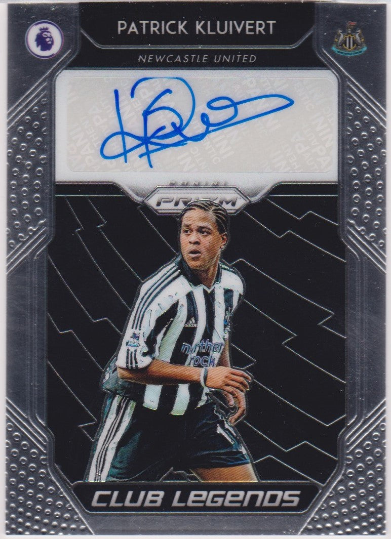 CL-PK. PATRICK KLUIVERT - NEWCASTLE UNITED - CLUB LEGENDS SIGNATURES - PANINI PRIZM PREMIER LEAGUE