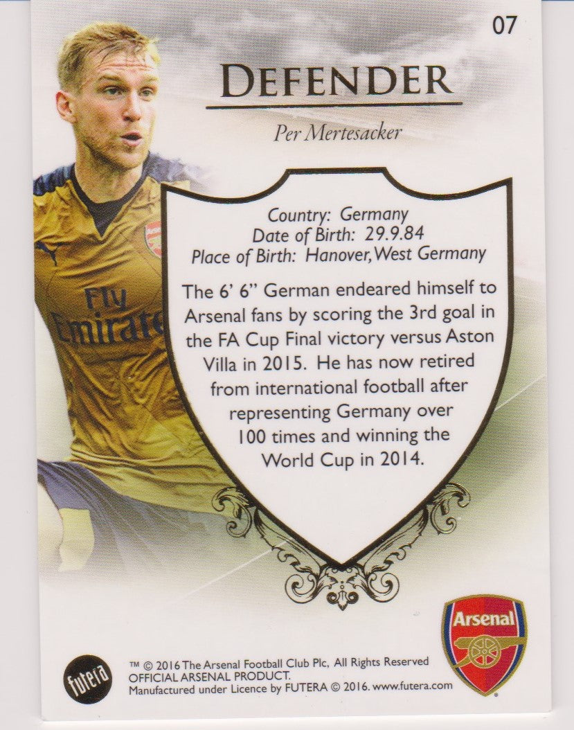 007. PER MERTESACKER - CLUB BASE - ARSENAL