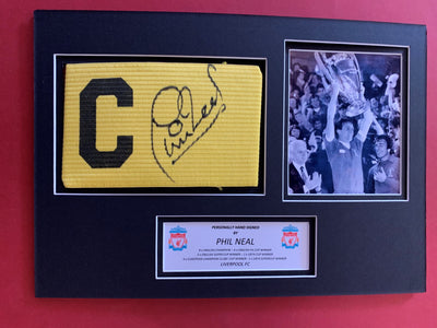 LIVERPOOL - PHIL NEAL - SIGNERT KAPTEINSBIND MED EKTEHETSBEVIS/COA