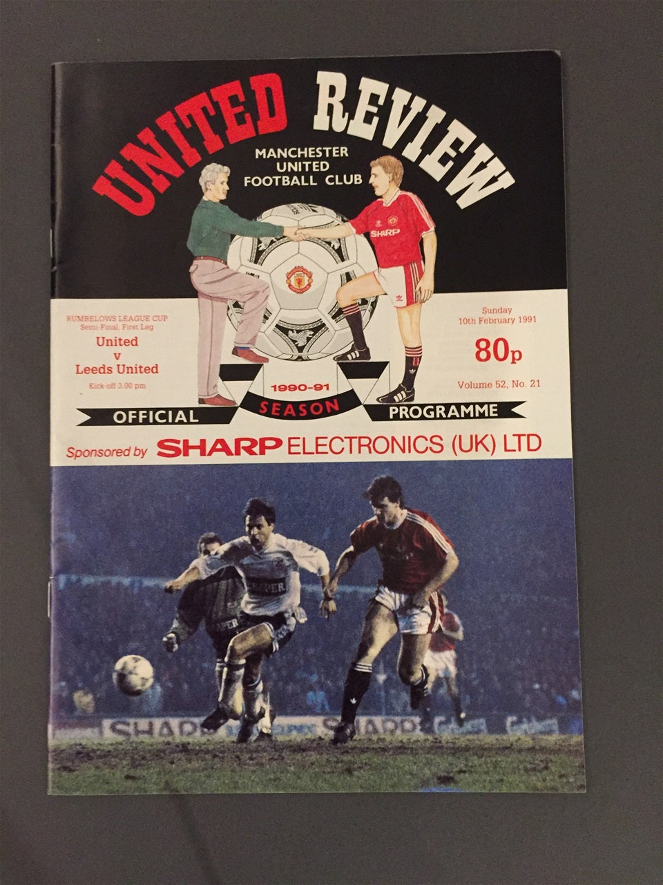 MANCHESTER UNITED VS LEEDS 1990-91 SEMI FINALE LIGA CUP