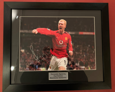 PAUL SCHOLES - SIGNERT BILDE MED EKTEHETSBEVIS/COA