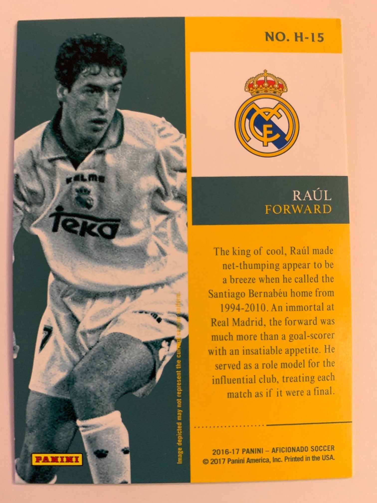RAUL - REAL MADRID - PANINI AFICIONADO - HEROES- #99