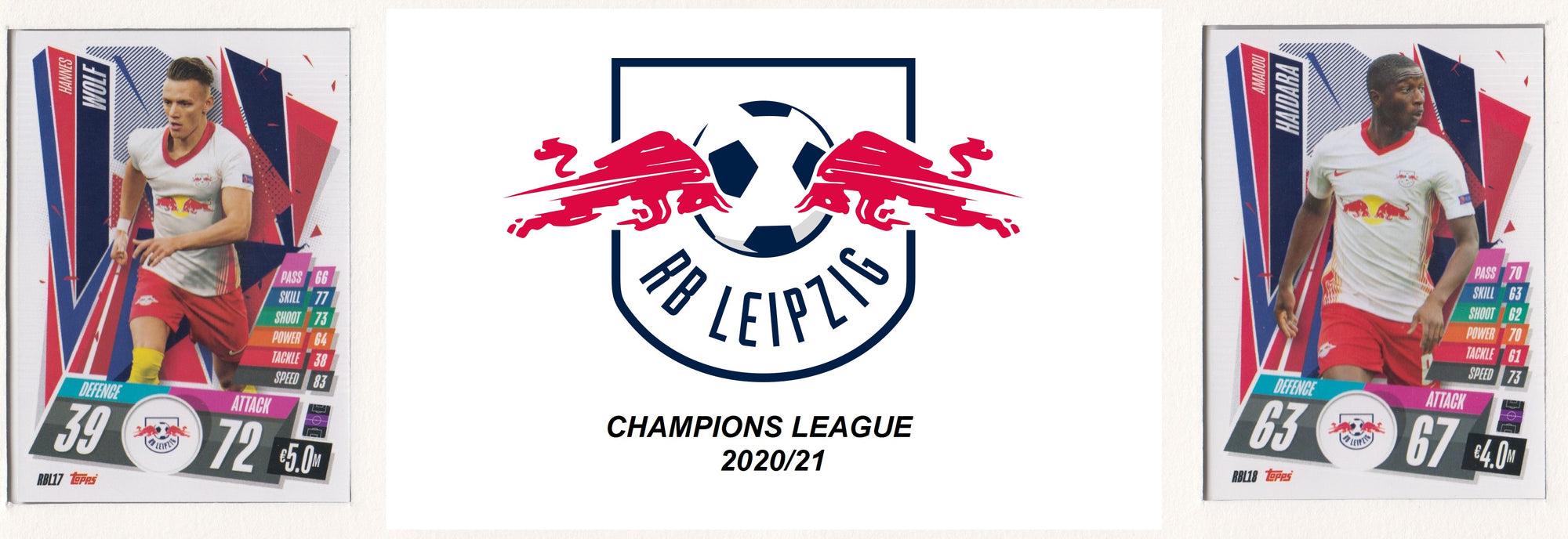 RB LEIPZIG KOMPLETT SETT MED TOPPS CHAMPIONS LEAGUE 2020/21