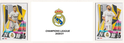 REAL MADRID KOMPLETT SETT MED TOPPS CHAMPIONS LEAGUE 2020/21