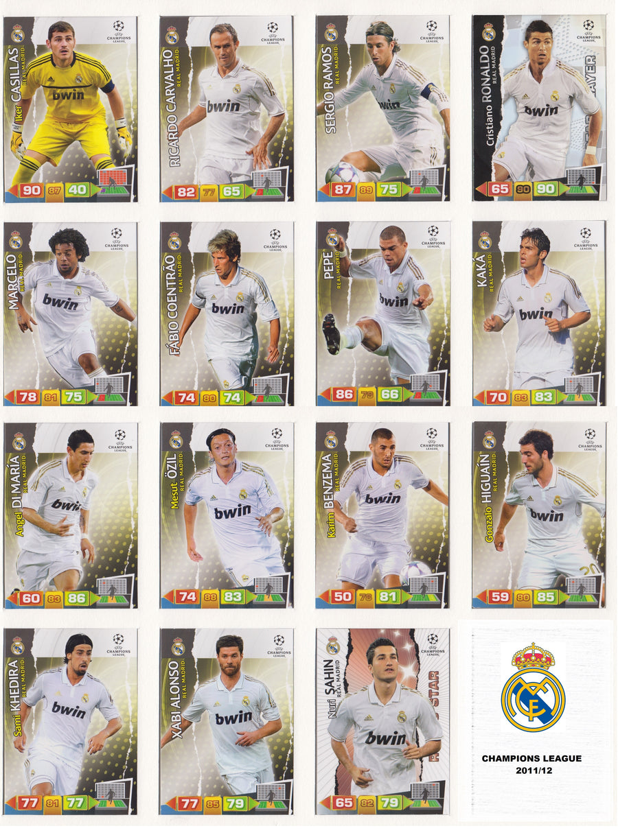 000. REAL MADRID KOMPLETT SETT - CHAMPIONS LEAGUE 2011/12