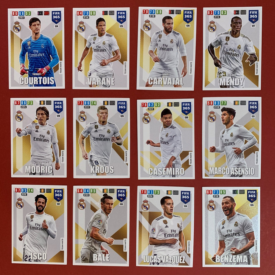 000. REAL MADRID - KOMPLETT SETT TEAM MATES PANINI FIFA 365 ADRENALYN 2020