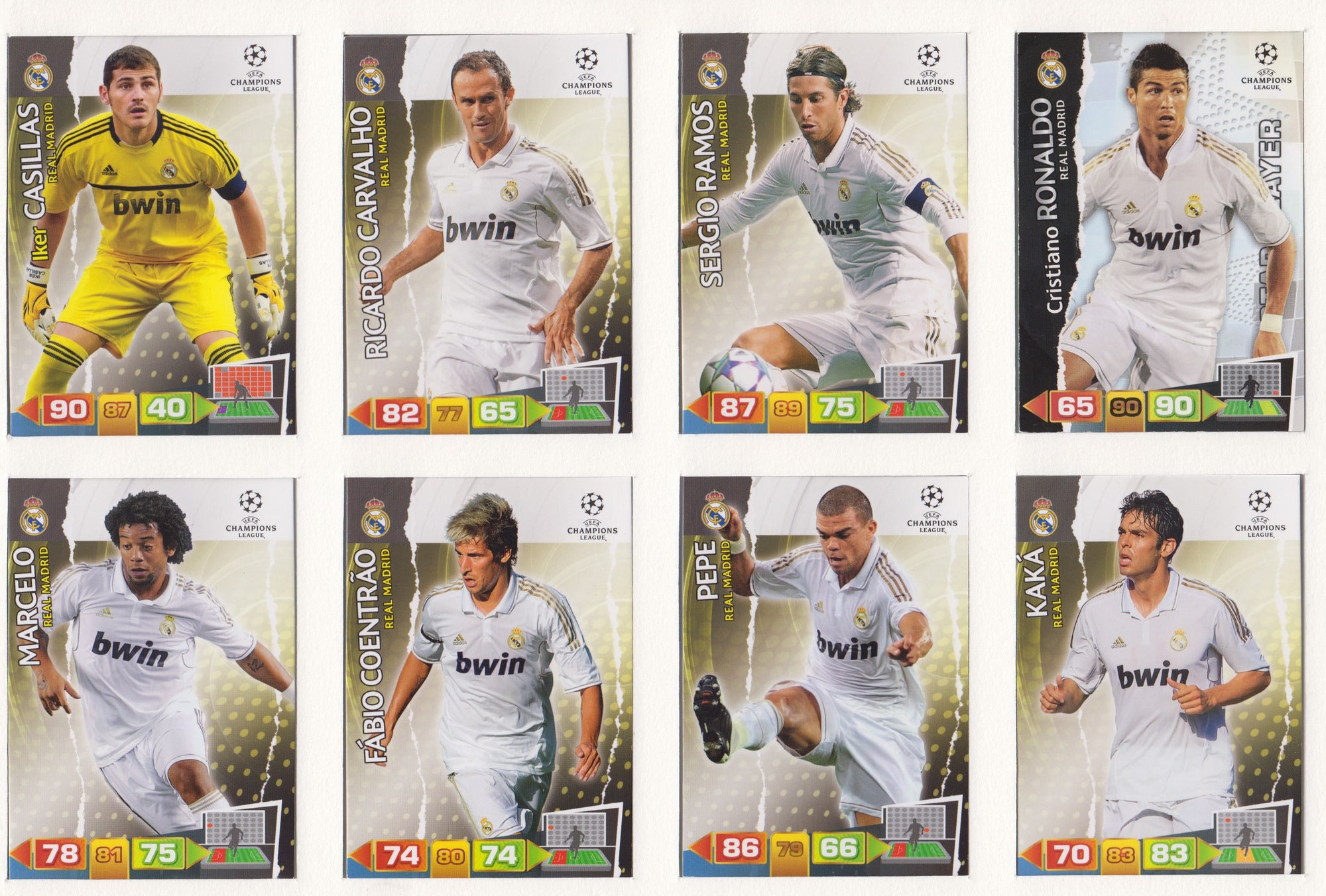 000. REAL MADRID KOMPLETT SETT - CHAMPIONS LEAGUE 2011/12