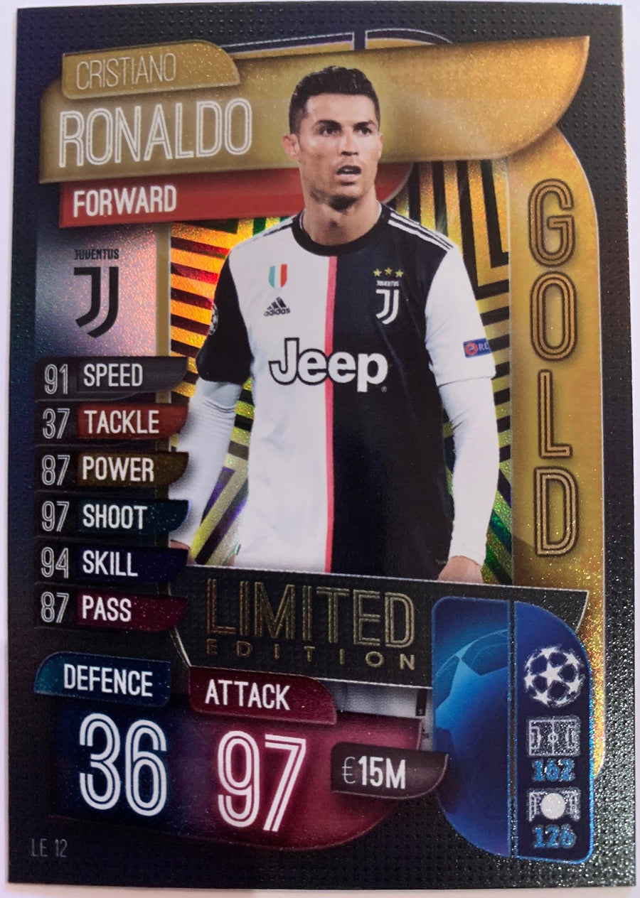 LE12. CRISTIANO RONALDO - JUVENTUS - LIMITED EDITION GOLD