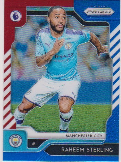 162. RAHEEM STERLING - MANCHESTER CITY - RED, WHITE AND BLUE PRIZM
