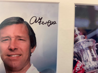 SIR ALEX FERGUSON - SIGNERT BILDE /FOTOMONTASJE - MED EKTEHETSGARANTI/COA