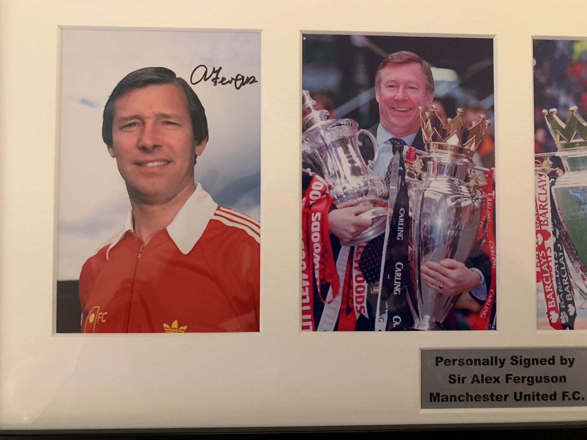 SIR ALEX FERGUSON - SIGNERT BILDE /FOTOMONTASJE - MED EKTEHETSGARANTI/COA