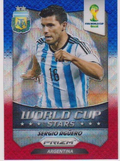 002. SERGIO AGUERO - ARGENTINA - RED, BLUE AND WHITE PRIZM