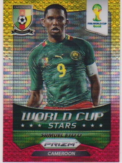009. SAMUEL ETOÒ - CAMEROON - WORLD CUP STARS - YELLOW AND RED PRIZM