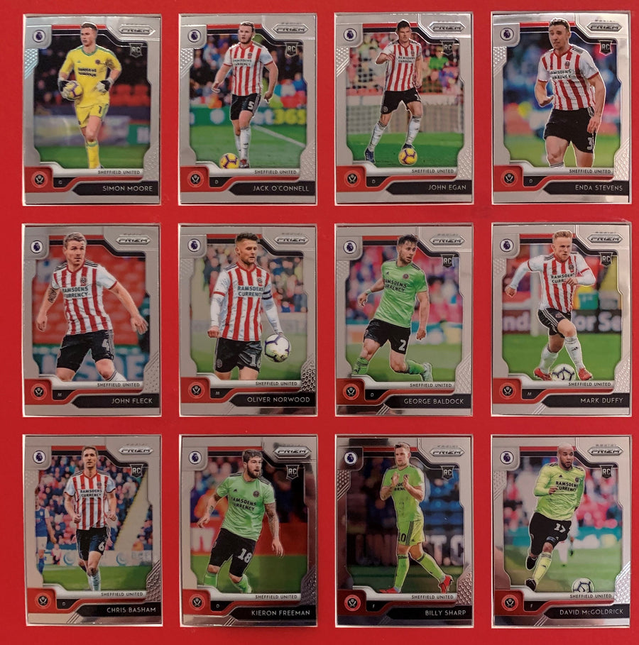 000. SHEFFIELD UNITED -  KOMPLETT SETT MED PANINI PRIZM PREMIER LEAGUE 2019/20