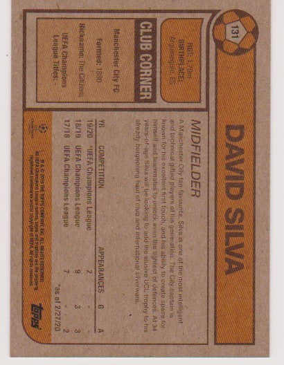 131. DAVID SILVA - MANCHESTER CITY - PR.137