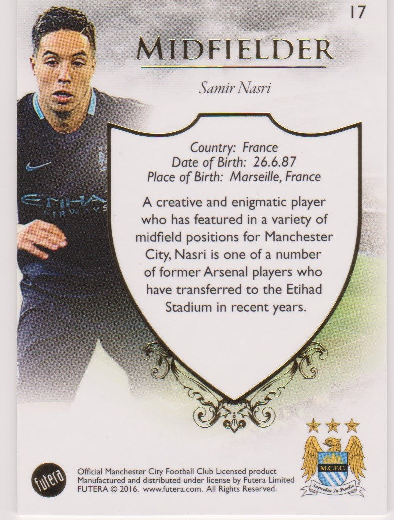 017. SAMIR NASRI - CLUB BASE - MANCHESTER CITY