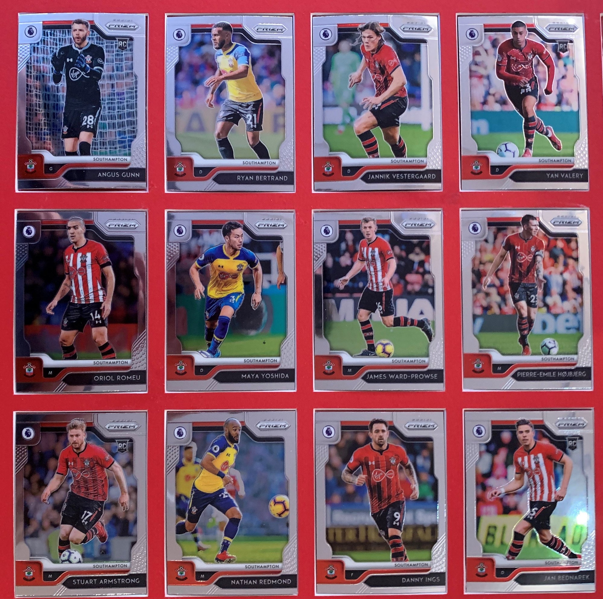 000. SOUTHAMPTON - KOMPLETT SETT MED PANINI PRIZM PREMIER LEAGUE 2019/20