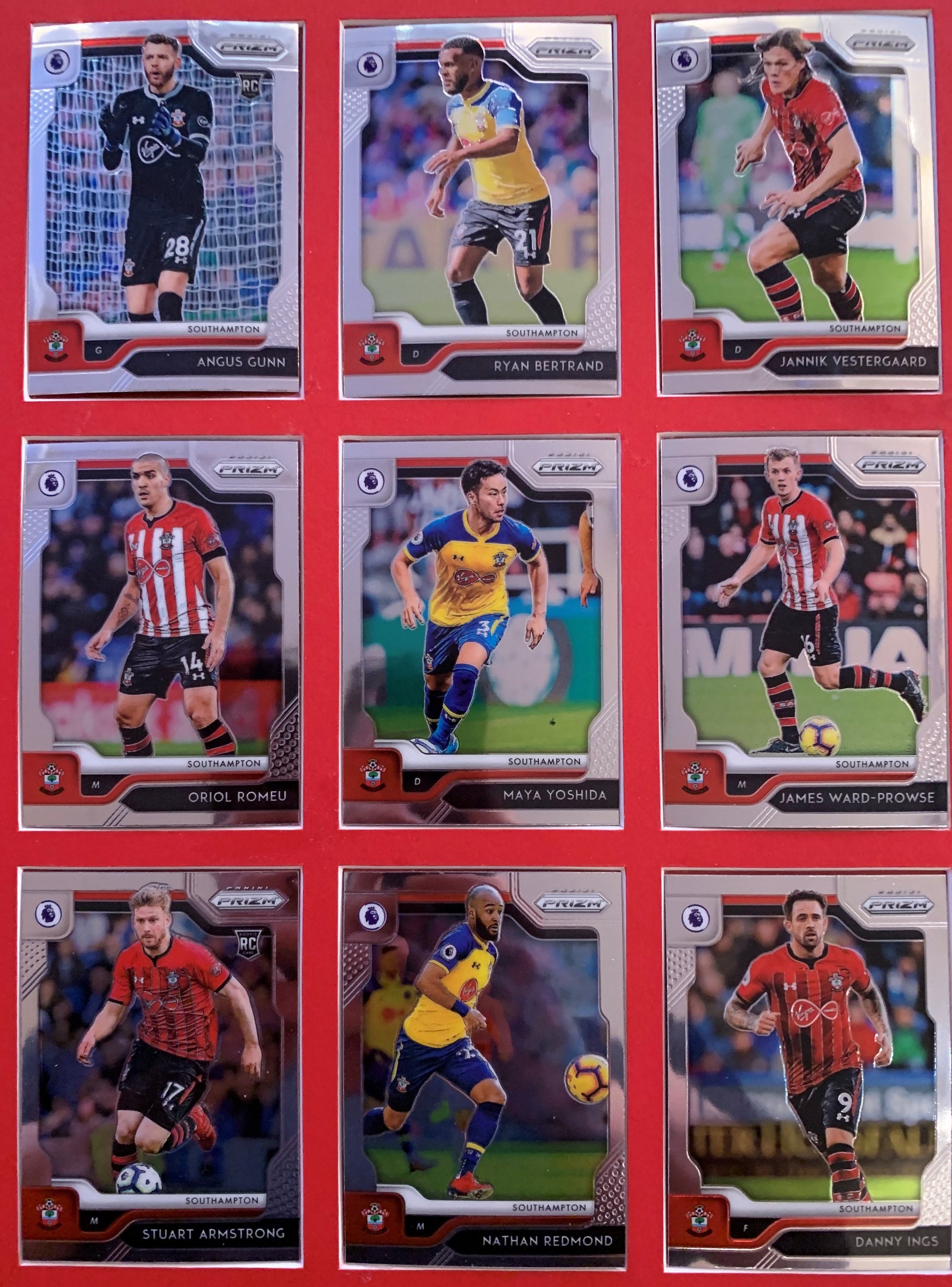 000. SOUTHAMPTON - KOMPLETT SETT MED PANINI PRIZM PREMIER LEAGUE 2019/20