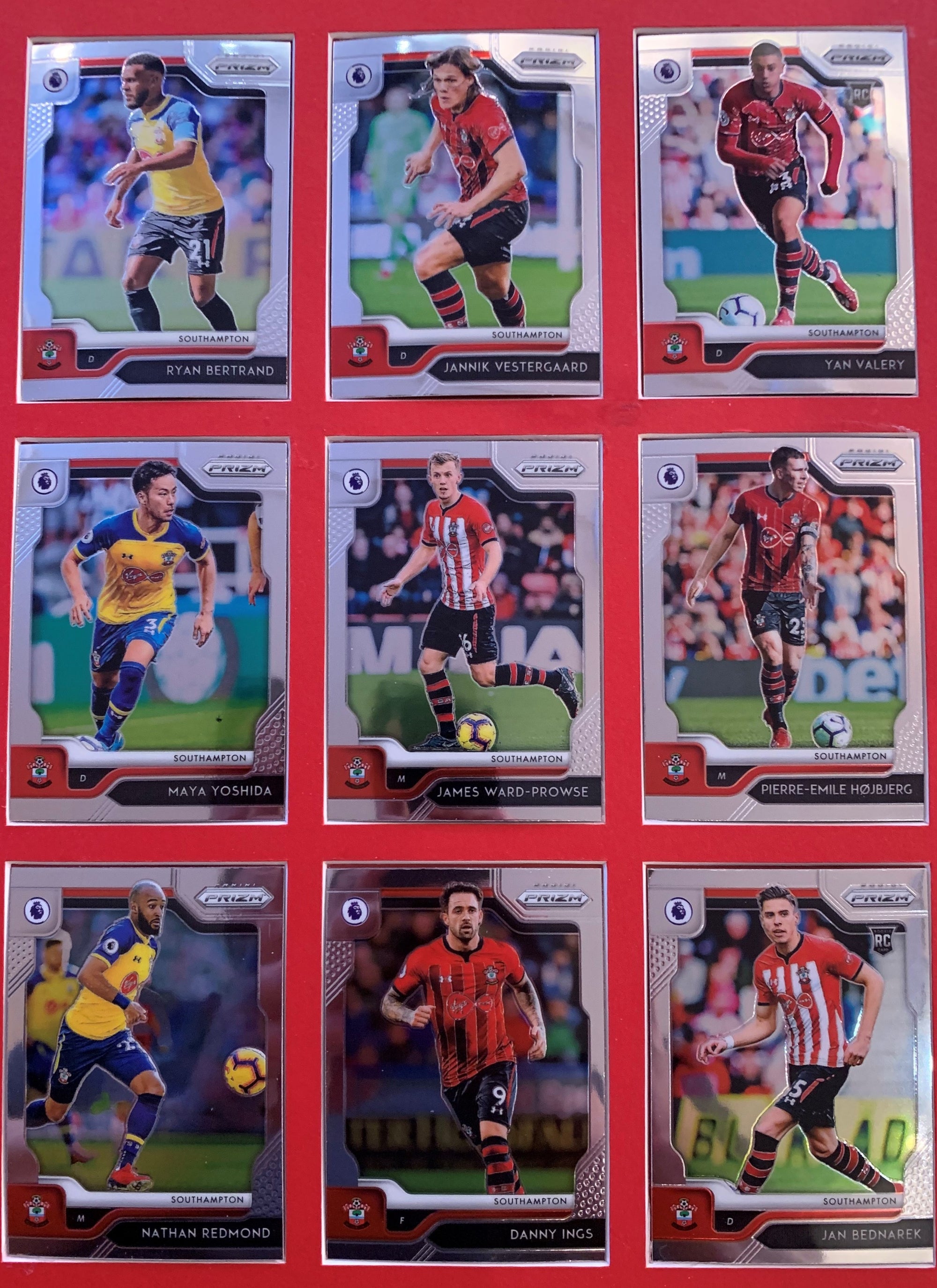 000. SOUTHAMPTON - KOMPLETT SETT MED PANINI PRIZM PREMIER LEAGUE 2019/20