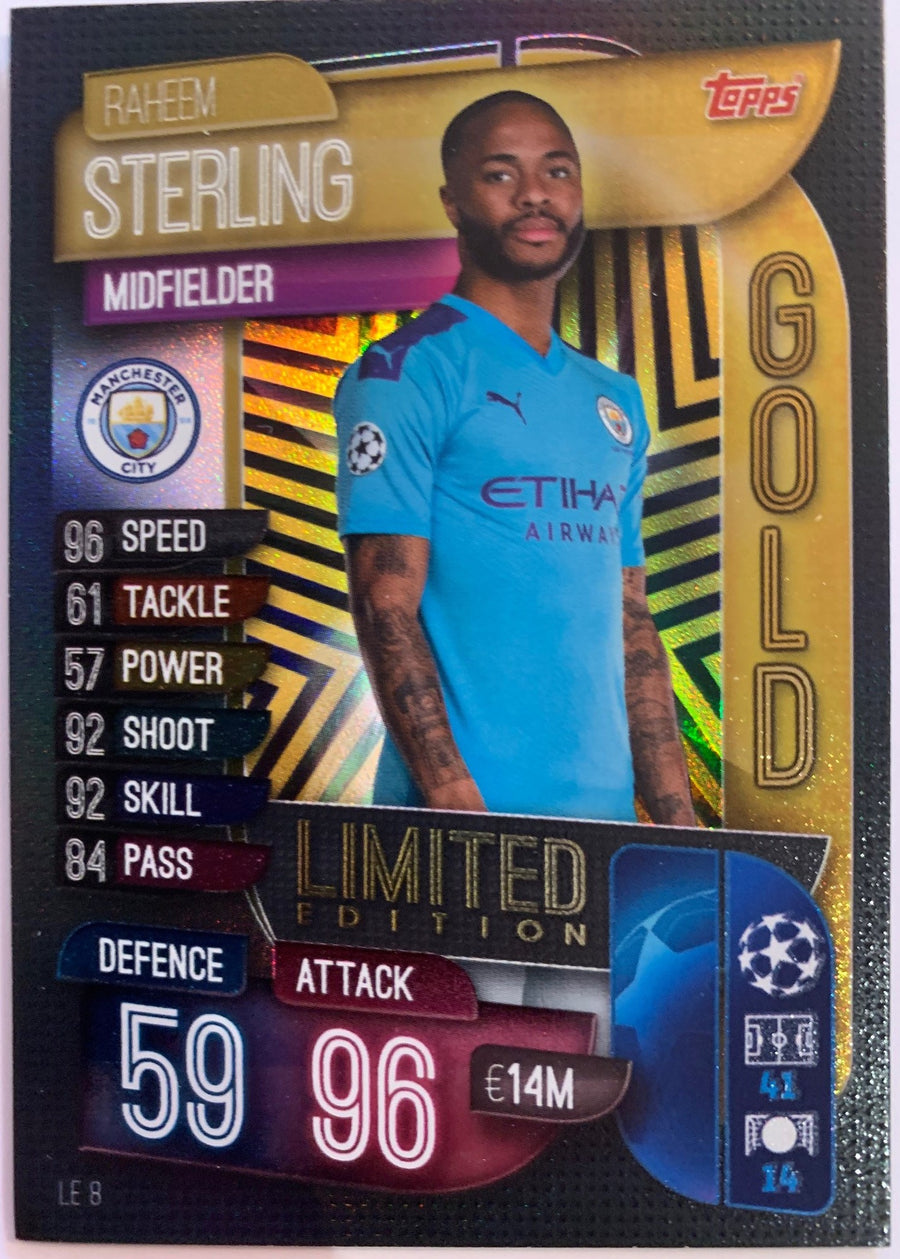 LE08. RAHEEM STERLING - MANCHESTER CITY - LIMITED EDITION GOLD