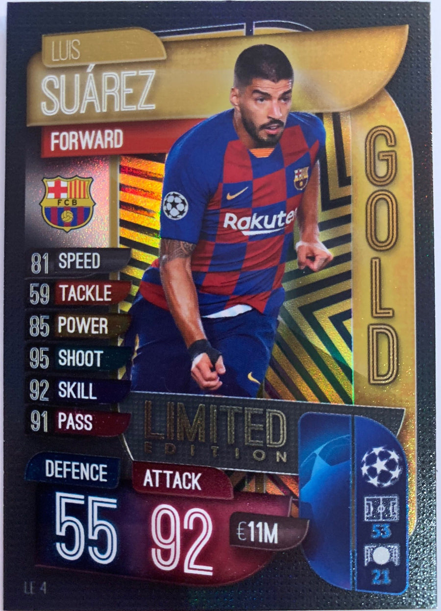 LE04. LUIS SUAREZ - FC BARCELONA - LIMITED EDITION GOLD