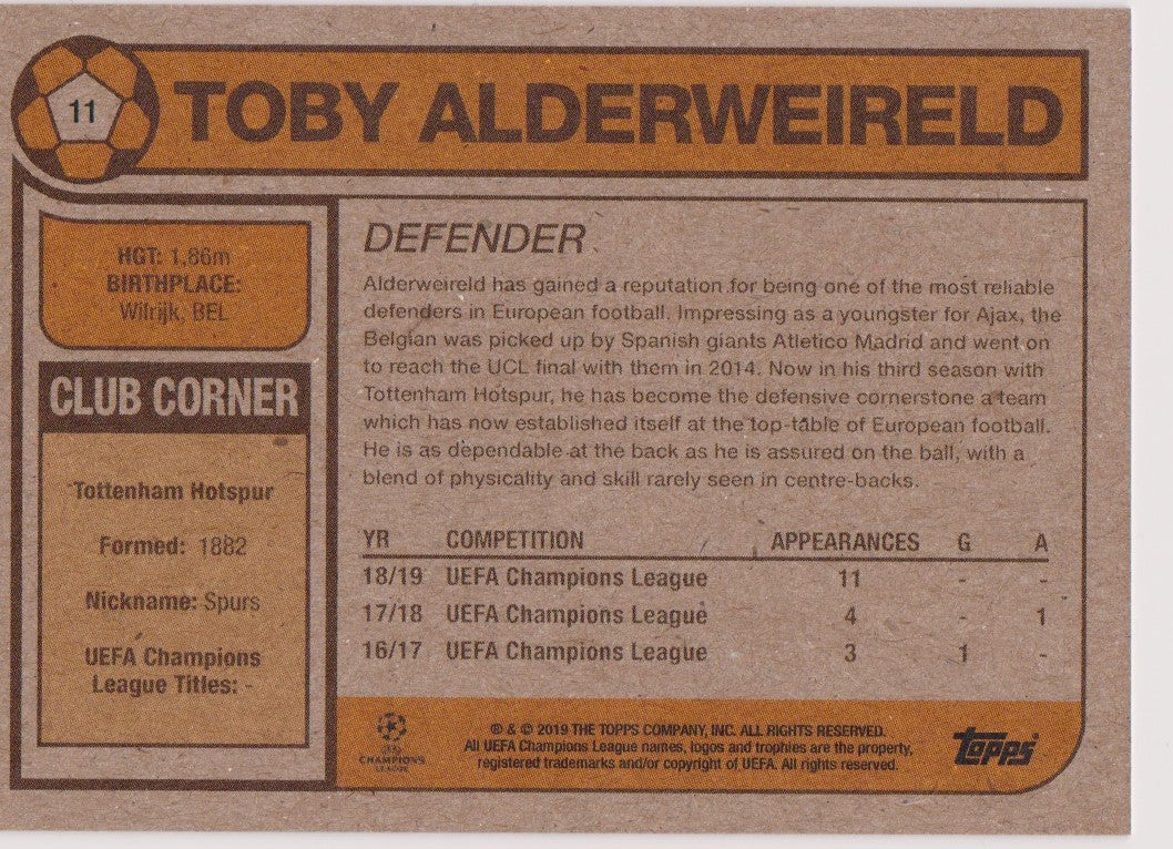 011. TOBY ALDERWEIRELD - TOTTENHAM HOTSPUR - PR.632