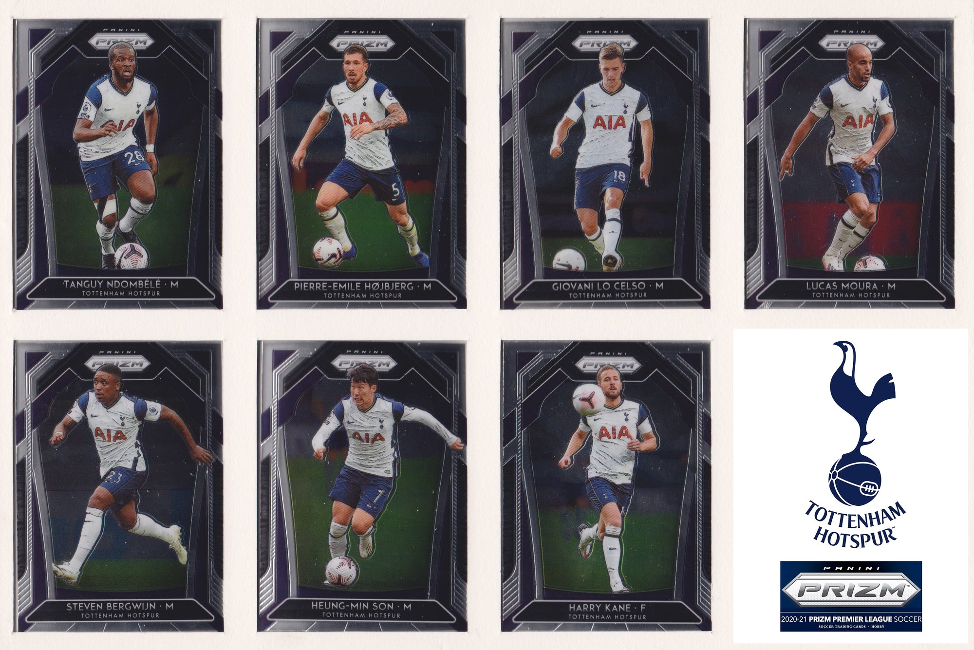 TOTTENHAM HOTSPUR - KOMPLETT SETT MED PANINI PRIZM PREMIER LEAGUE 2020/21