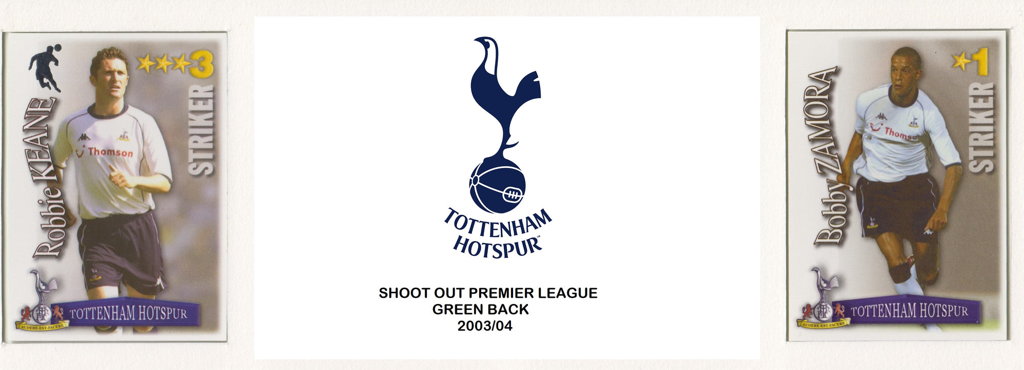000. TOTTENHAM HOTSPUR - KOMPLETT SETT MED SHOOT OUT PREMIER LEAGUE 2003/04