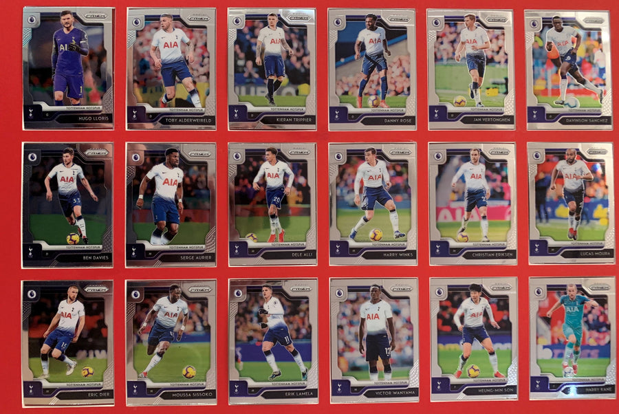 000. TOTTENHAM HOTSPUR - KOMPLETT SETT MED PANINI PRIZM PREMIER LEAGUE 2019/20