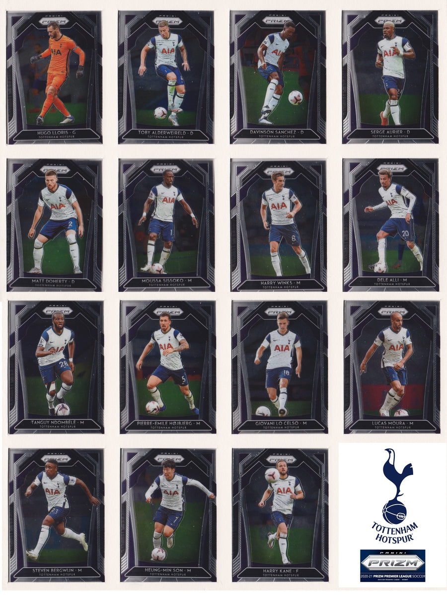 TOTTENHAM - KOMPLETT SETT MED PANINI PRIZM PREMIER LEAGUE 2020/21