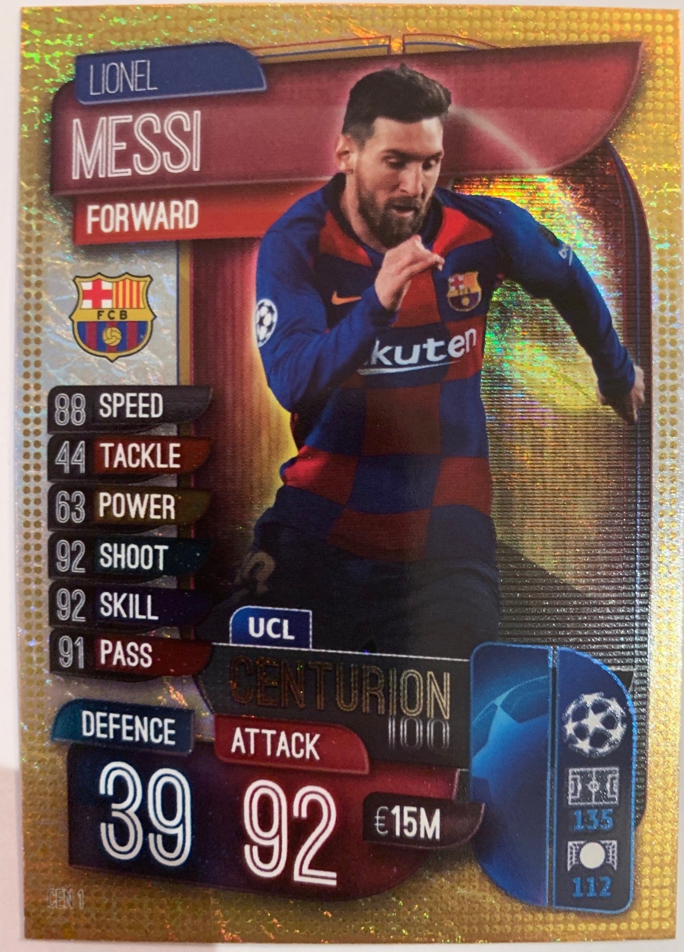 CEN1. LIONEL MESSI - FC BARCELONA - UCL CENTURIONS