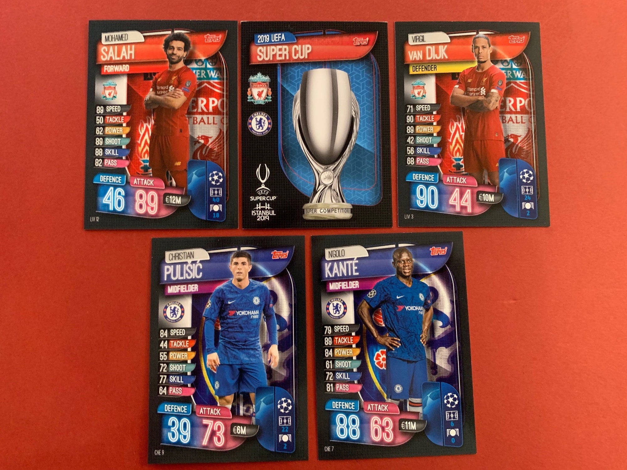 2019 UEFA SUPER CUP - KOMPLETT SETT MED SPESIALUTGIVELSE FRA  TOPPS MATCH ATTAX