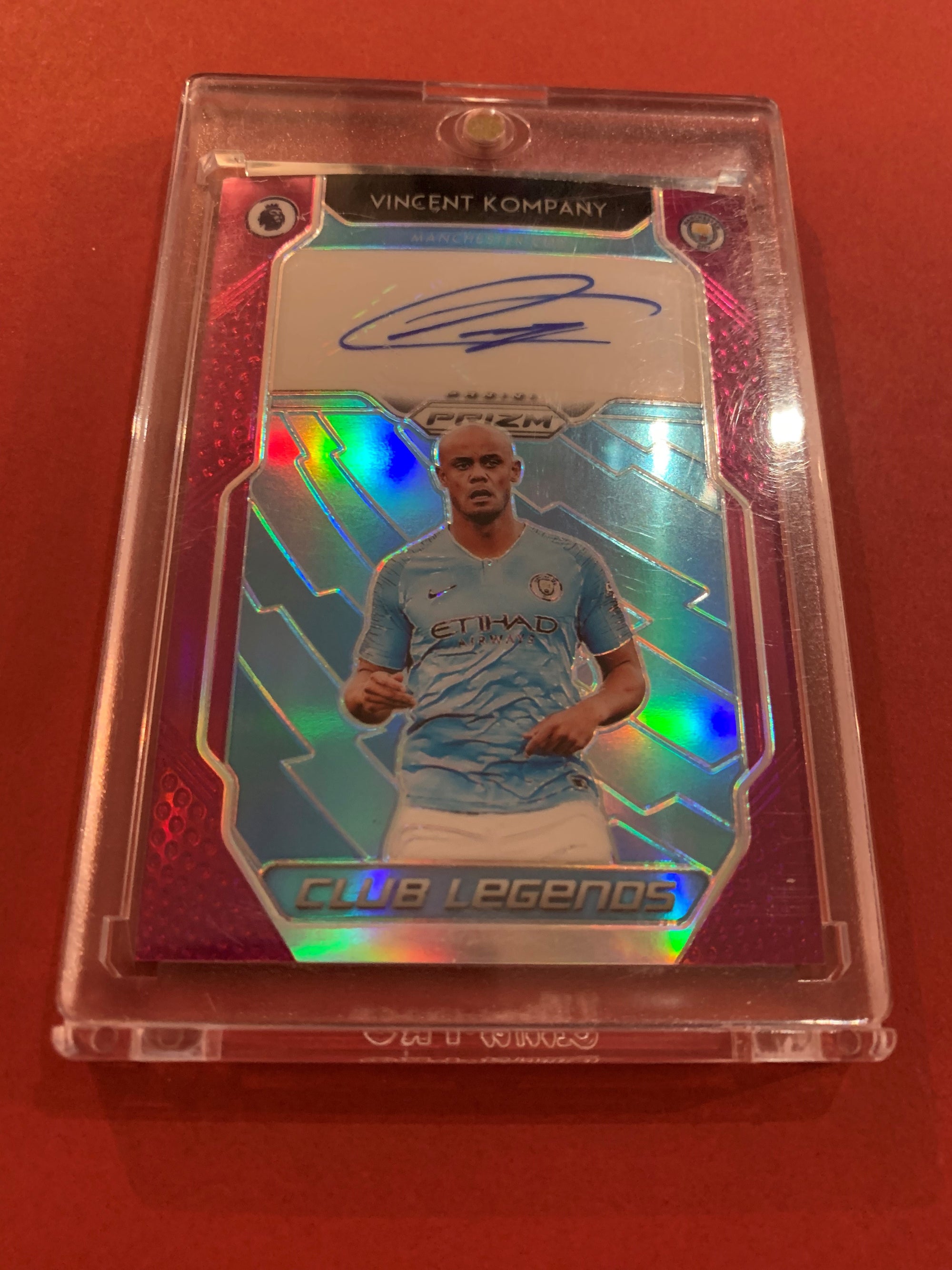 CL-VK. VINCENT KOMPANY - CLUB LEGENDS SIGNATURES - PANINI PRIZM PREMIER LEAGUE - CARD NR.08 OF 99