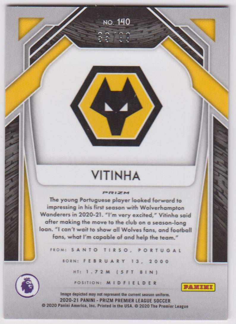 #099. BREAKAWAY VIOLET PRIZM - VITINHA - WOLVERHAMPTON - ROOKIE - CARD 33 OF 99