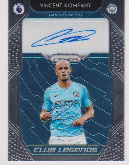 CL-VK. VINCENT KOMPANY - MANCHESTER CITY - CLUB LEGENDS SIGNATURES - PANINI PRIZM PREMIER LEAGUE
