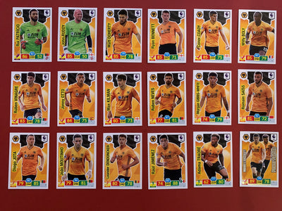 000. WOLVERHAMPTON WANDERERS - KOMPLETT SETT PANINI PREMIER LEAGUE ADRENALYN 2019/20